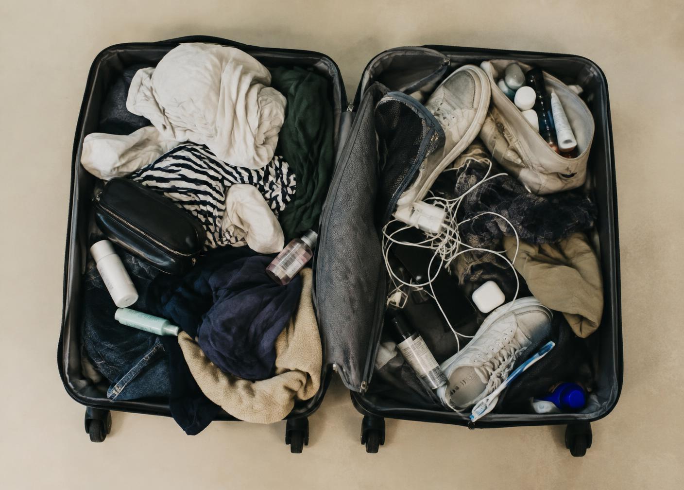 Messy suitcase